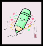 手绘矢量图插画可爱卡通铅笔插画