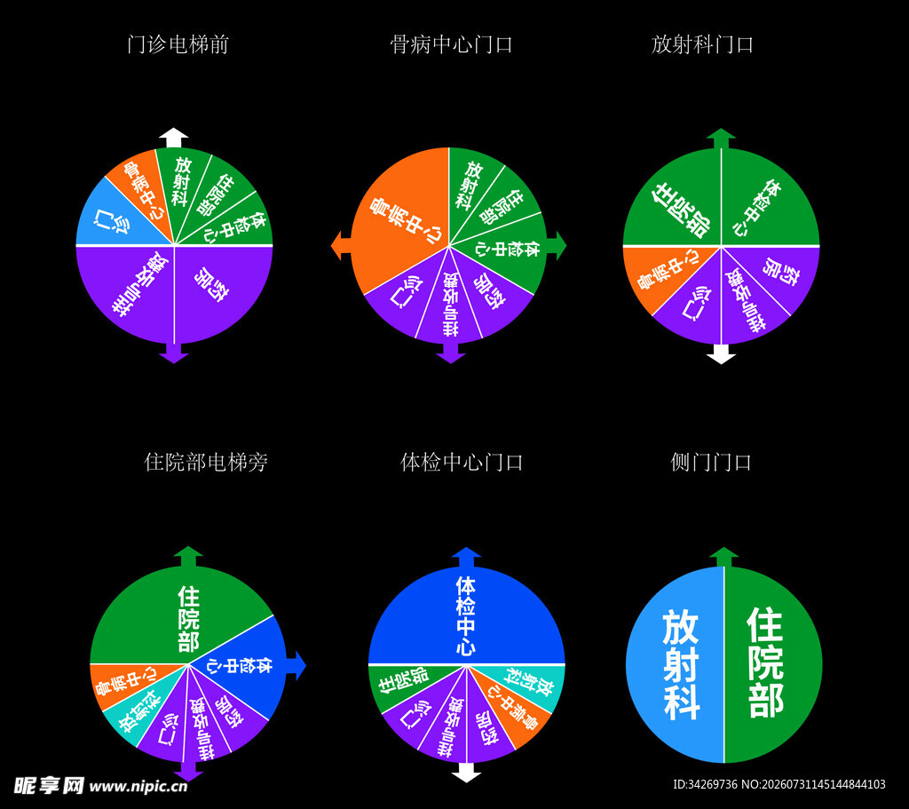 彩色地面指引标识射灯画面