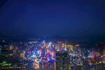 城市璀璨夜景俯瞰图