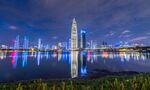 璀璨夜景城市天际线