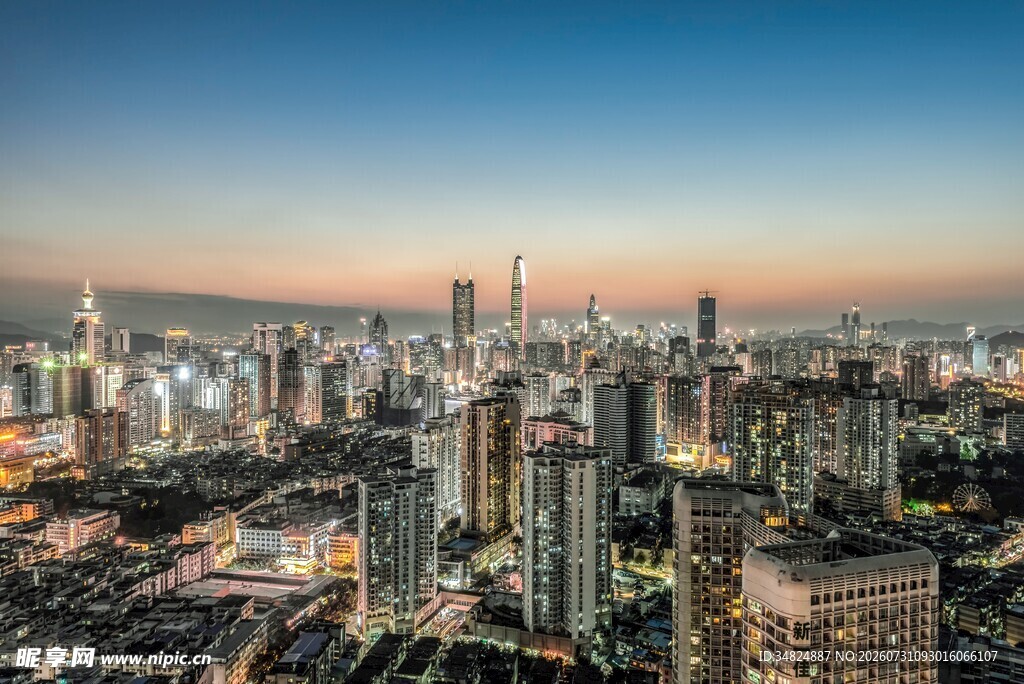 城市天际线繁华都市景观