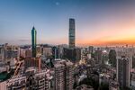 都市黄昏天际线壮丽景观