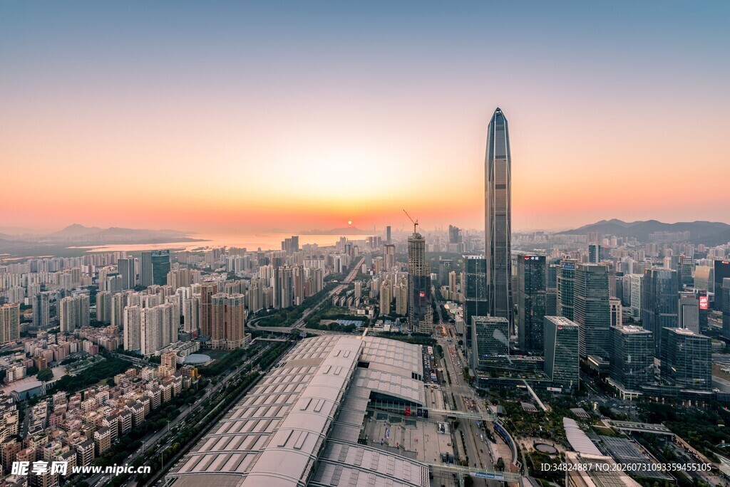 城市天际线壮丽景观