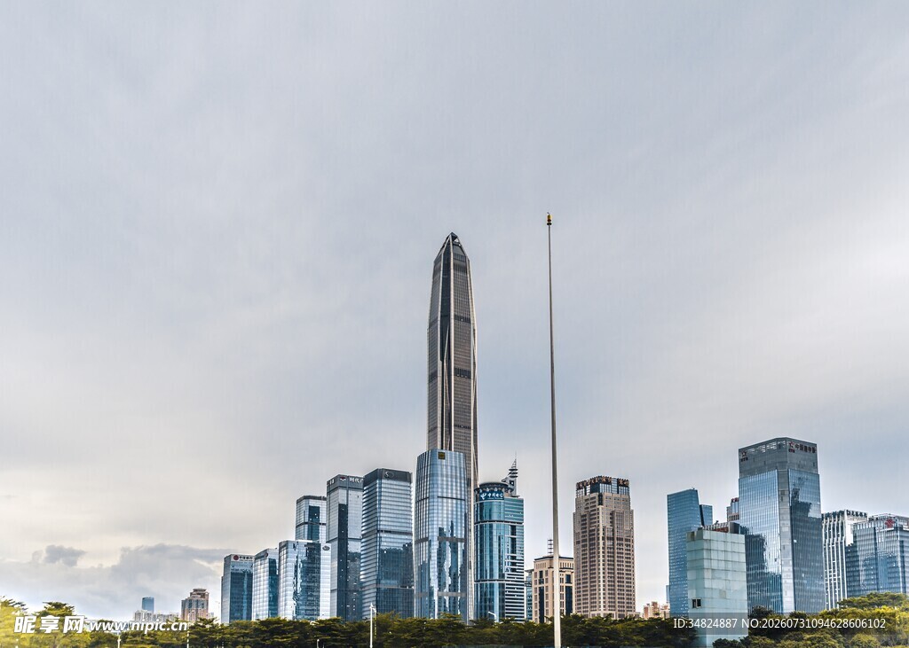 都市高楼林立的天际线