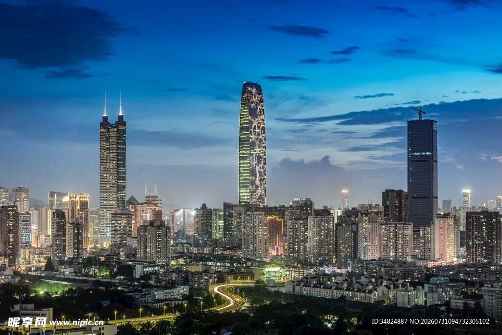 都市璀璨夜景