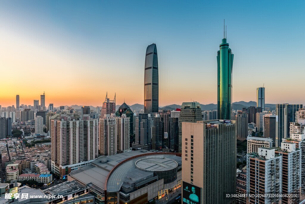城市天际线壮丽景观