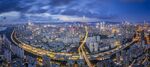 城市璀璨夜景鸟瞰图