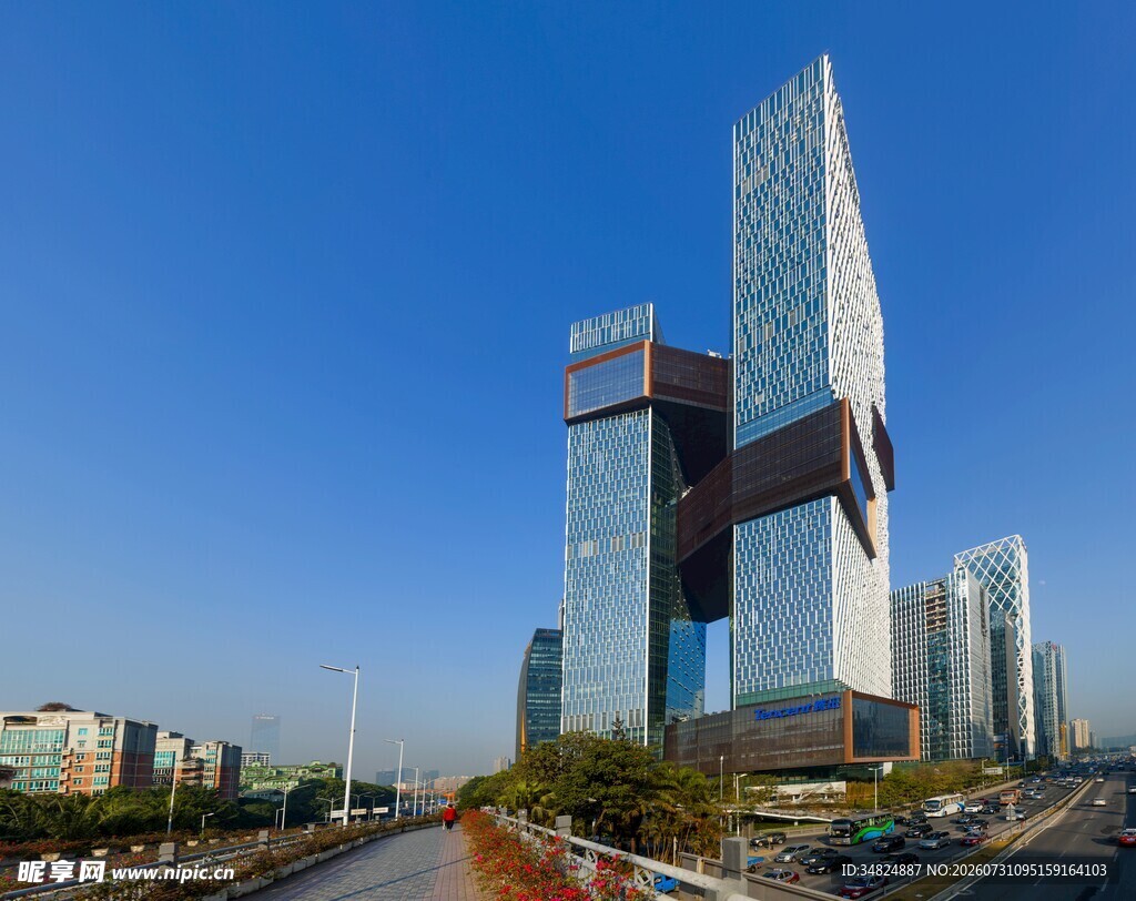 现代都市摩天大楼景观