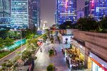城市繁华商业街夜景