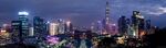 城市璀璨夜景俯瞰图