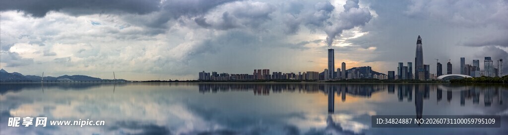 城市河畔风景
