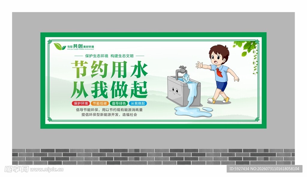 保护环境展板