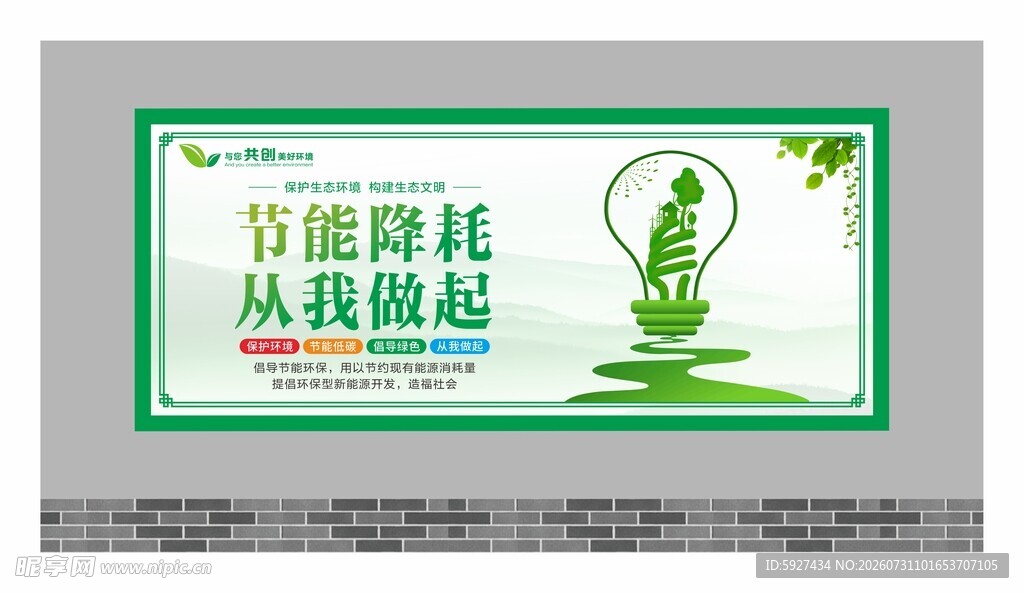 保护环境展板
