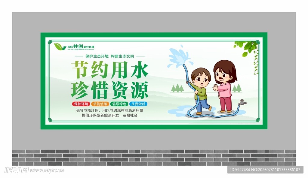 保护环境展板 