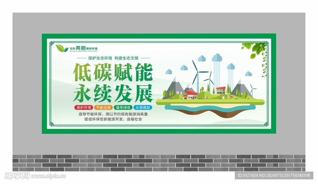 保护环境展板