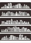 城市建筑轮廓矢量图