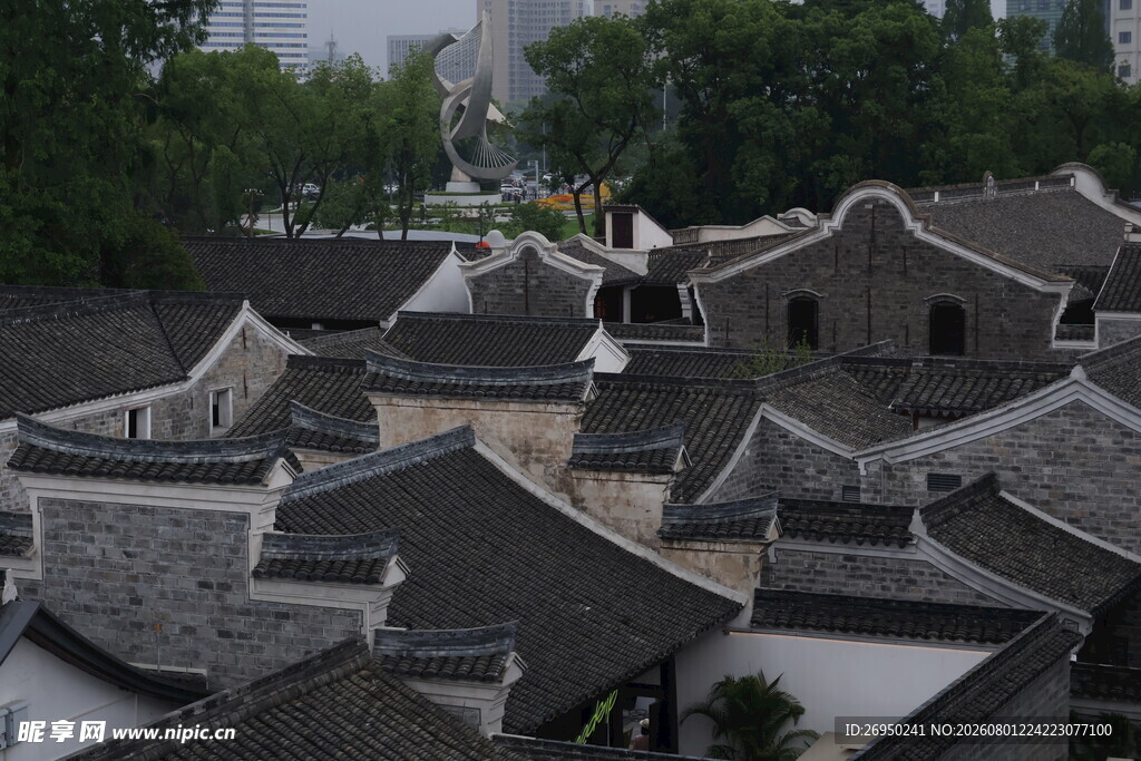 古村落屋顶景观