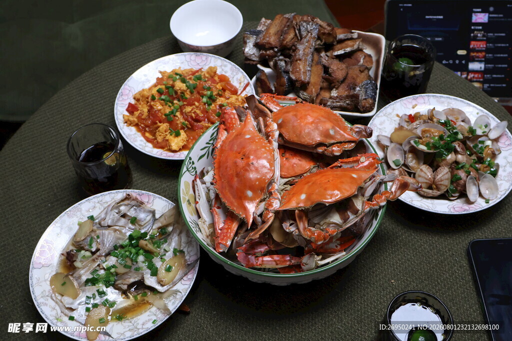 丰盛海鲜美食大餐