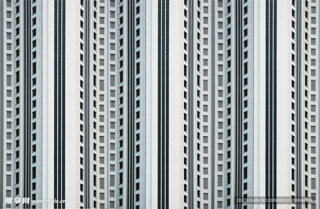 高楼林立的城市建筑景观