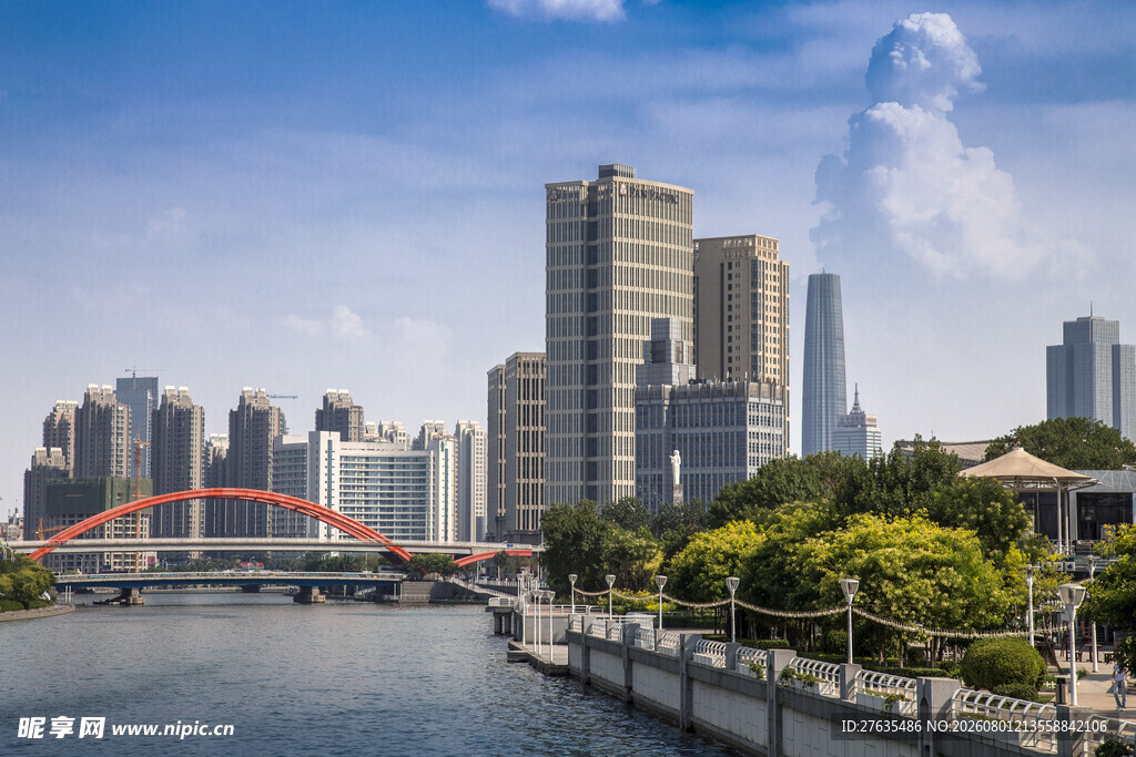 上海城市河畔风光美景