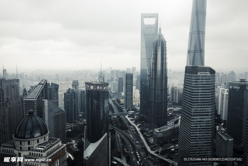 上海城市天际线景观