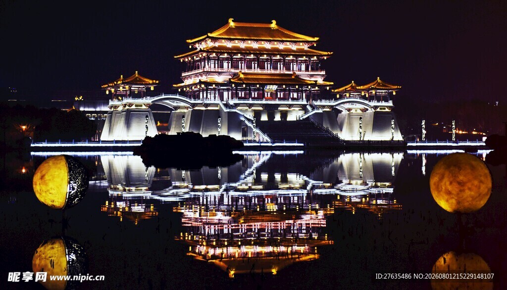 洛阳应天门璀璨夜景