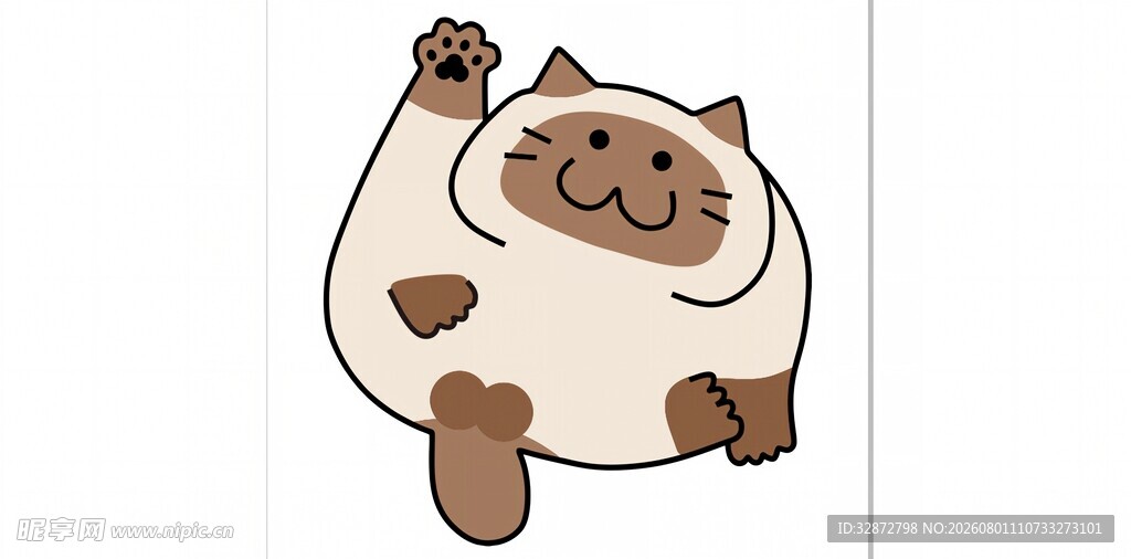 可爱猫咪举手卖萌