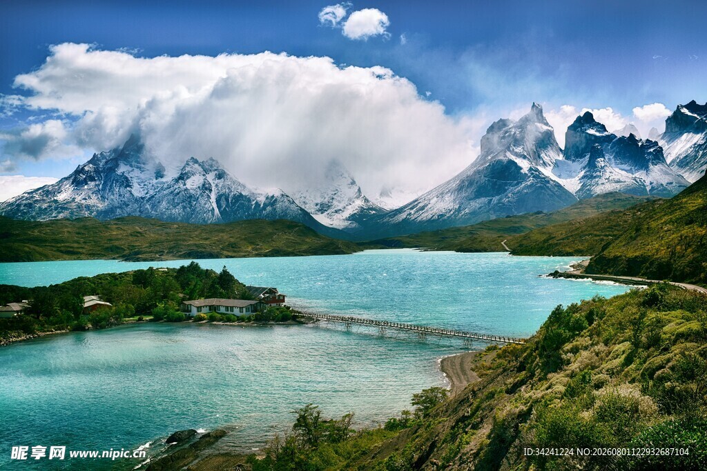 壮丽湖山自然风光美景