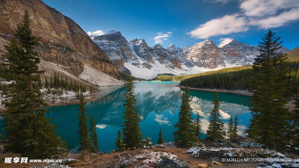 美丽的高山湖泊风景