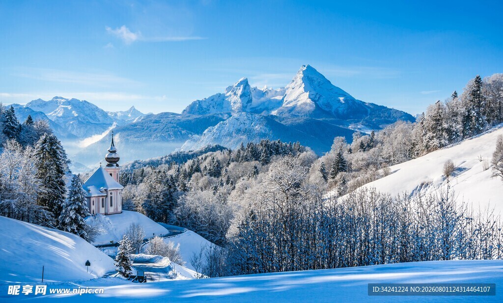 冬日雪山美景