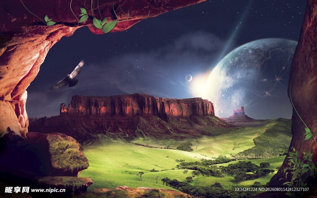 奇幻外星地貌景观