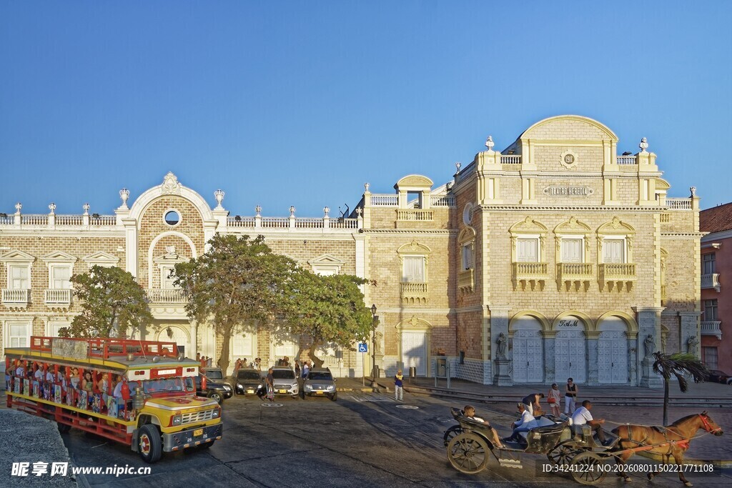 欧式河畔建筑景观
