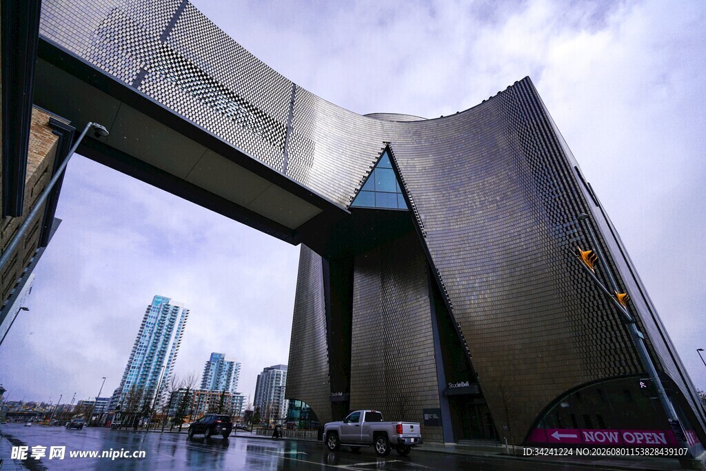 现代风格建筑外观特写