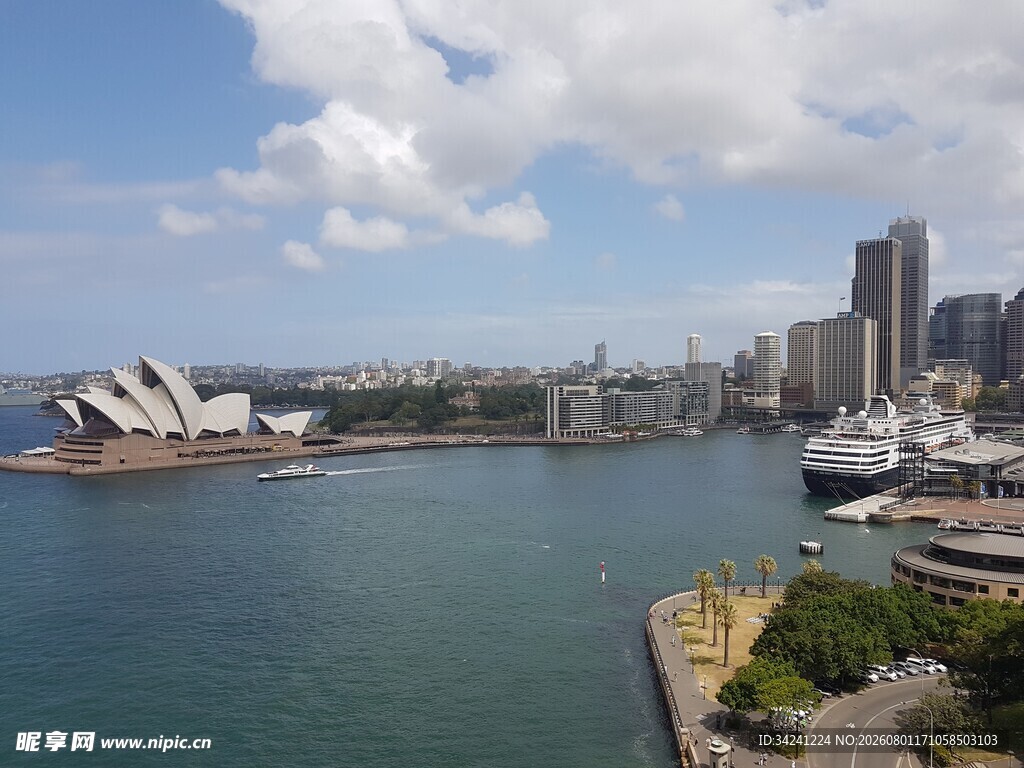 悉尼歌剧院海港城市景观
