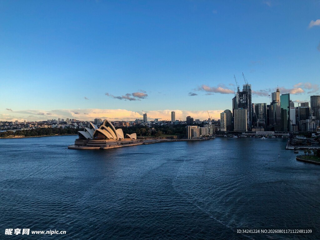 悉尼港美丽天际线景观