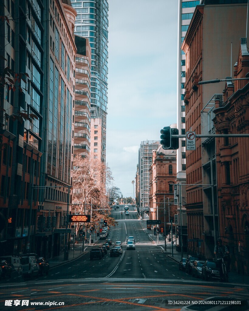 城市街道高楼景象