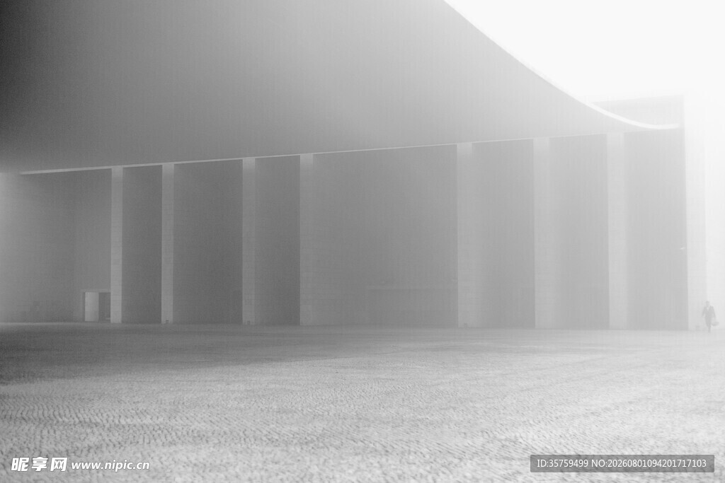 空旷建筑空间场景