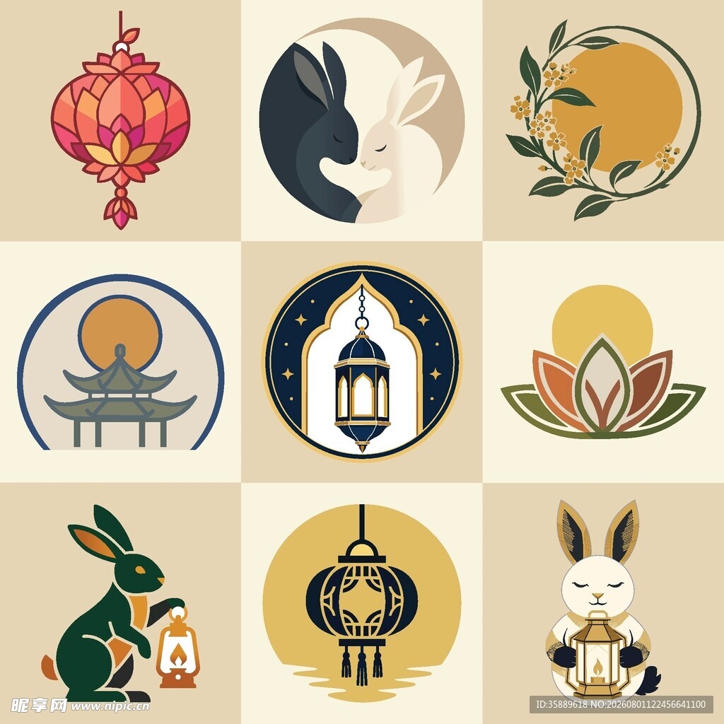 中秋国风图标