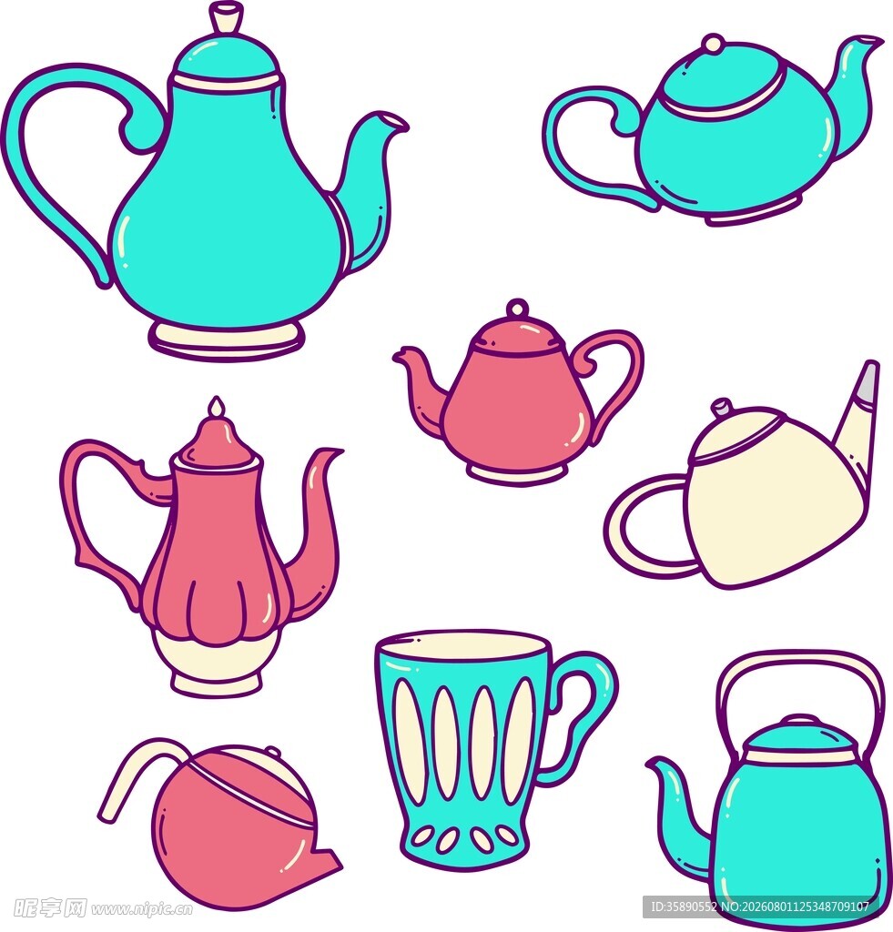 卡通茶壶合集