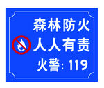 森林防火人人有责警示牌