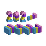 立体彩色2027数字