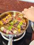 煎鸡肉串