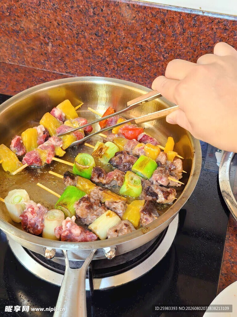 煎鸡肉串