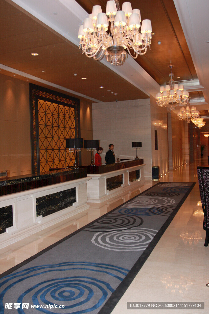 豪华酒店大堂接待区