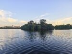 湖畔黄昏美景