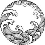 圆形海浪纹图案