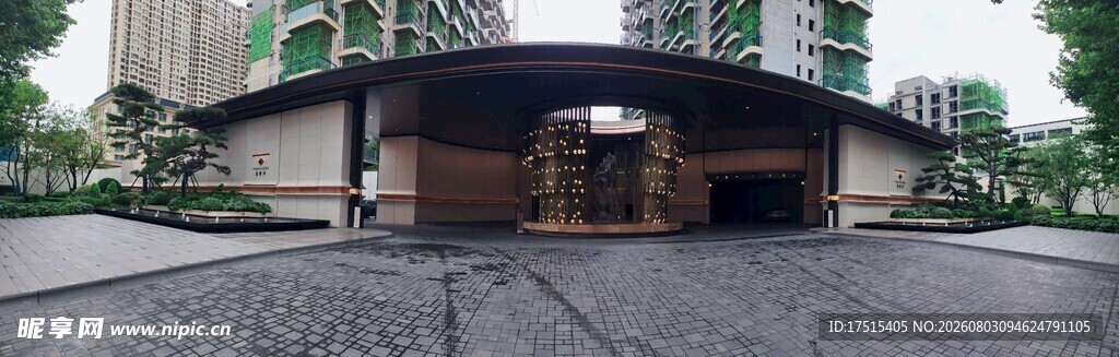 现代风格建筑入口景观
