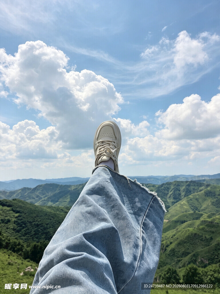 山顶上的惬意一刻