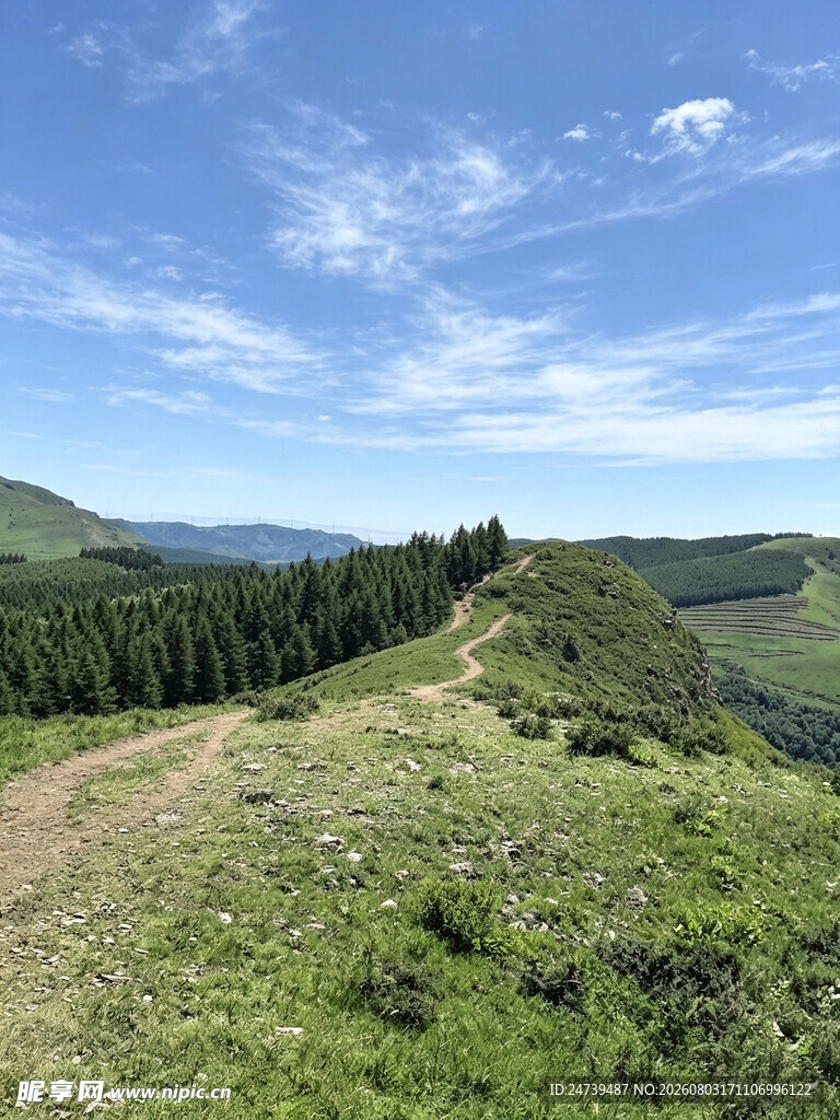 青山绿野山间美景