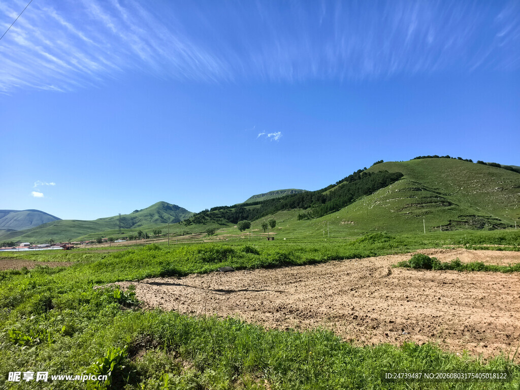 山间绿野风光
